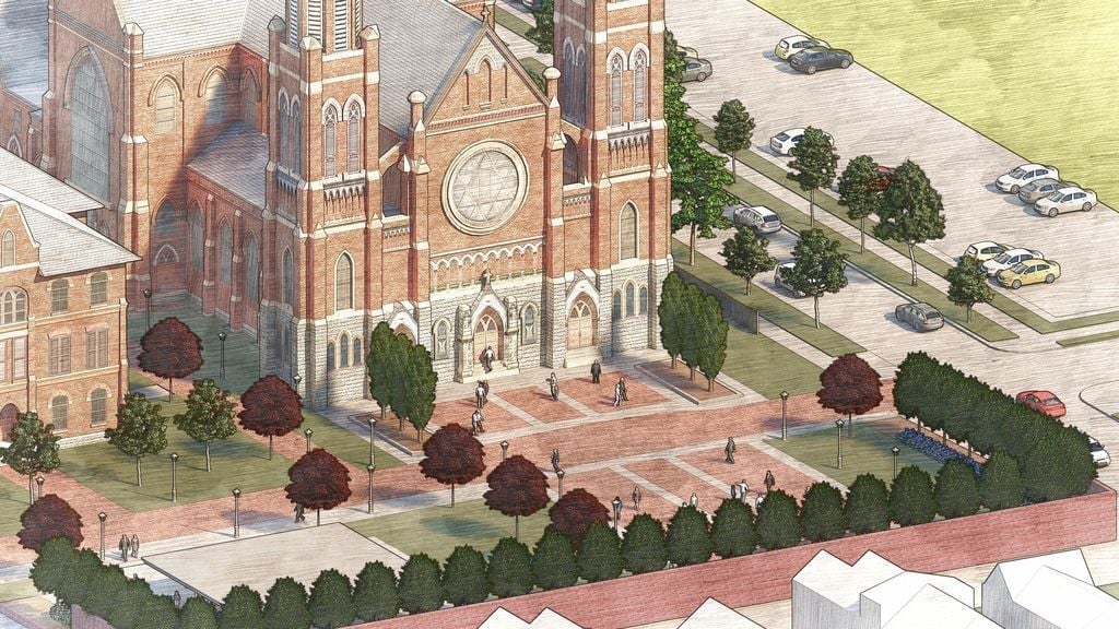 St. Anne plaza aerial rendering